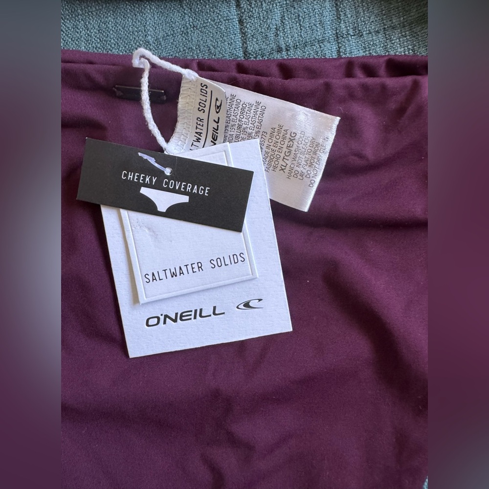 O’Neill Women’s Dark Red Cheeky‎ Bikini Bottom Size XL New - Picture 6 of 13